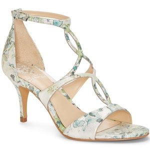 Vince Camuto Payto Floral Leather Sandals NEW